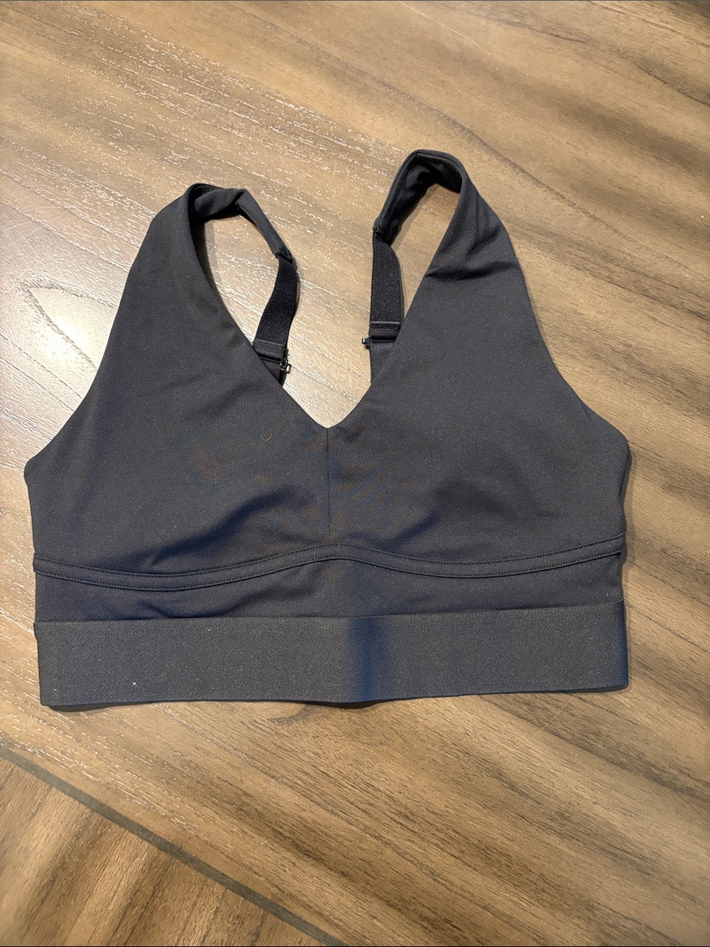 Fabletics Black V-Neck Wireless Sports Bra